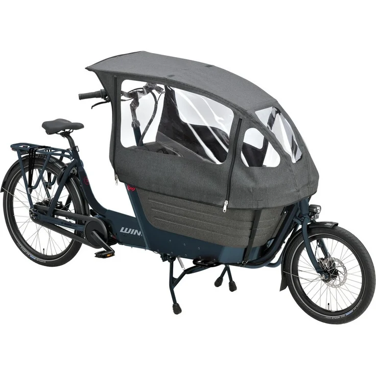 Winora Regenverdeck SC 02 V2.0, Schutzhülle für Lastenrad, Regenschutz gegen Regen und Blätter, schwarz
