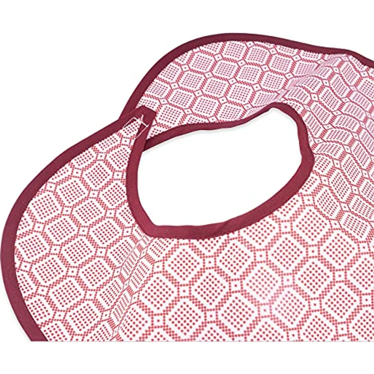 Sensalou Erwachsenen Lätzchen, wasserdichte Ess-Schürze aus hellblauem Frottee-Polyester, 90x45 cm, maschinenwaschbar – Bild 5