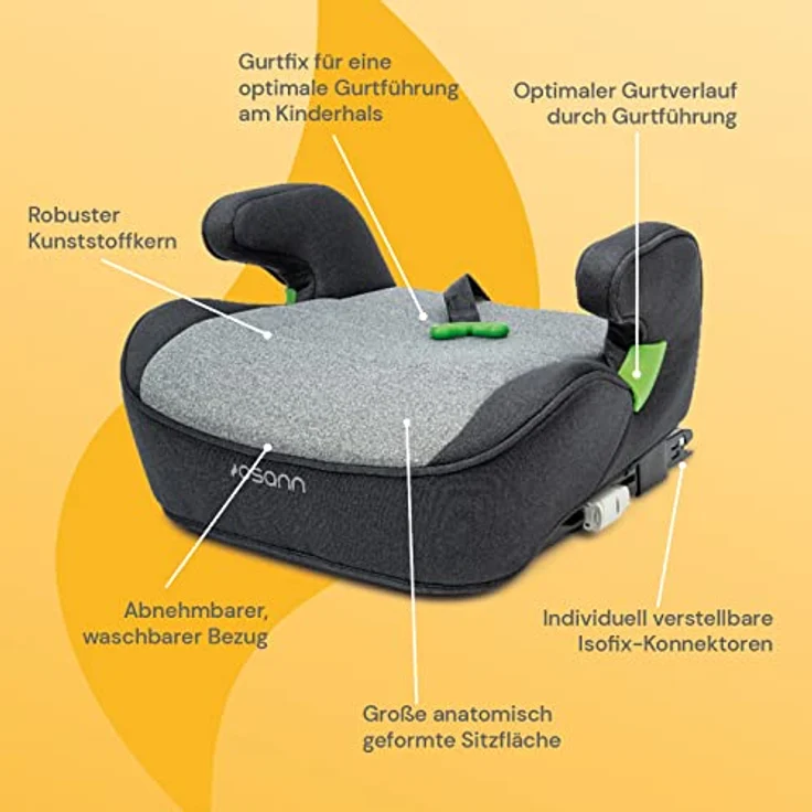 Osann Lux Isofix i-Size Sitzerhöhung (126-150 cm) - Universe Grey – Bild 3