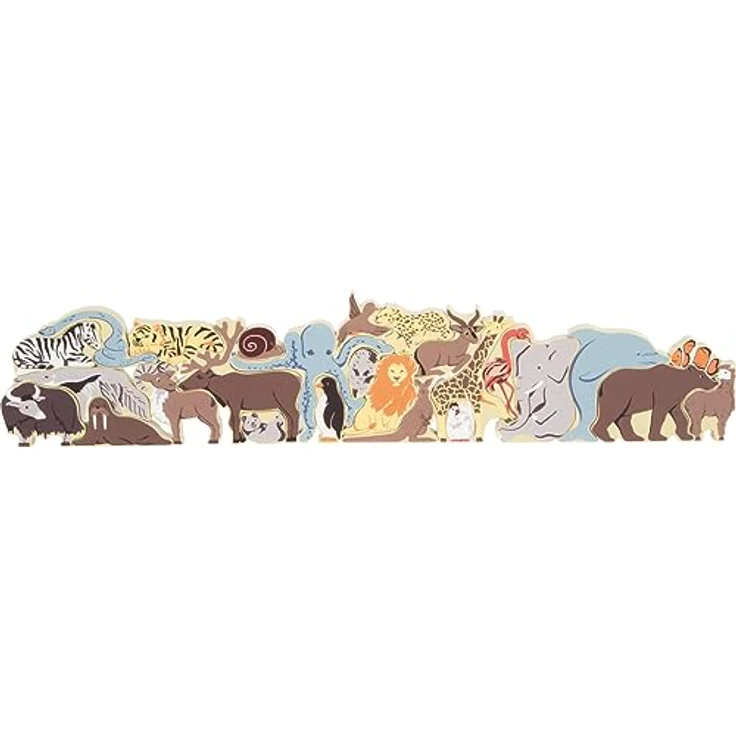 small foot Buchstabenpuzzle Tiere aus Holz, Holzpuzzle zum Alphabet Lernen, Lernspielzeug für Kinder ab 3 Jahren, 12465, Bunt – Bild 2