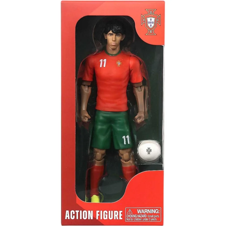 Banbotoys Fußballfigur Portugal Joao Felix, 20cm detailreiche Sammelfigur aus hochwertigem Kunststoff, für Sammler und Kinder ab 3 Jahren