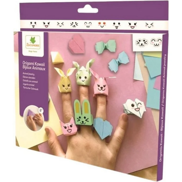 suebidou Kreativset 'Origamis', Kinder Bastelset mit 18 Papiertieren, ab 5 Jahren