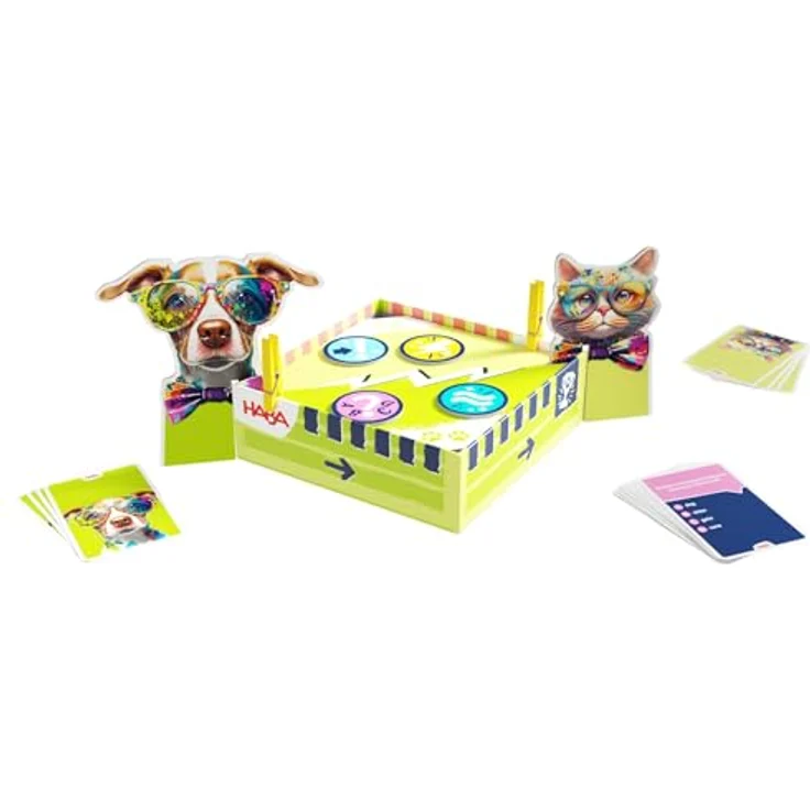 HABA Team Quiz Challenge Katzen vs. Hunde - Mit 222 Quizkarten & vielen Fragen - Mitbringspiel für Spieler ab 10 Jahren – Bild 3