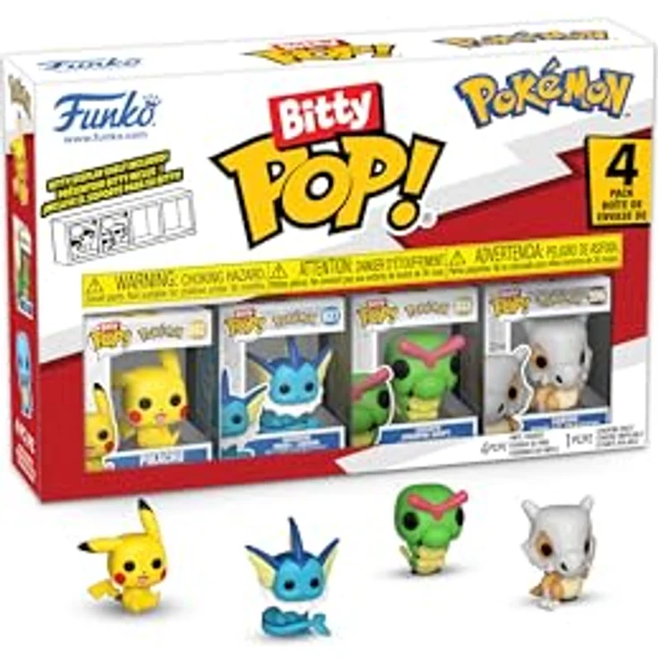 Funko Bitty Pop! Pokemon - Pikachu Sammelfiguren 4PK mit 0.9 Inch (2.2 cm) Mini-Figur und Überraschungsgeschenk, ideal für Partytüten und besondere Anlässe – Bild 2