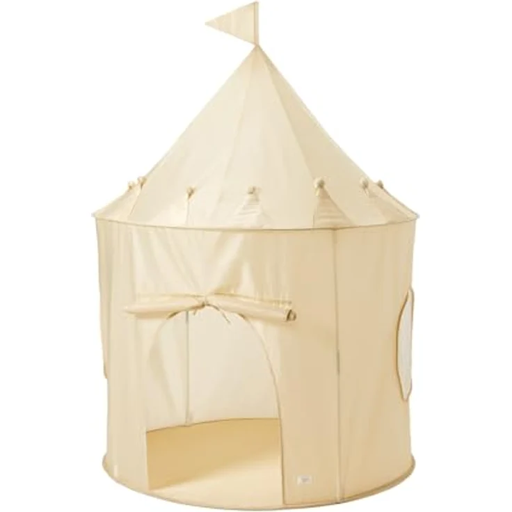 3 Sprouts Spielzelt für Kinder – Indoor Tippi für Spiel und Spaß im Kinderzimmer, beige, kinderfreundliches Design, einfach aufbaubar und tragbar – Bild 2