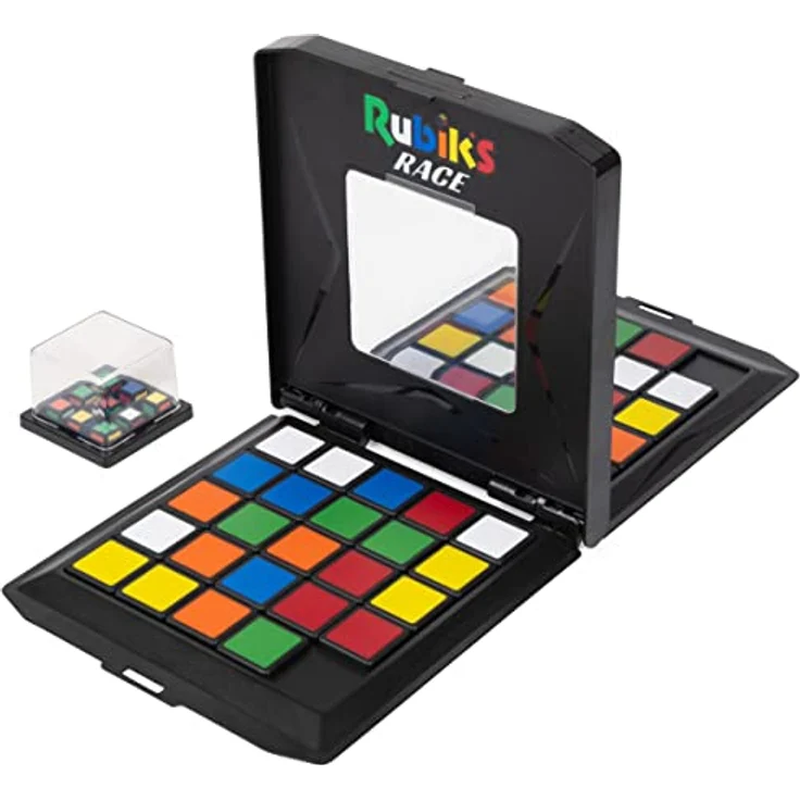 Rubik's Rubik’s Race - das Spiel für 2 Rubiks-Fans ab 7 Jahren, rasantes strategisches Schiebe- und Logikspiel - basierend auf dem klassischen Original Rubik's Cube Farbschema – Bild 1