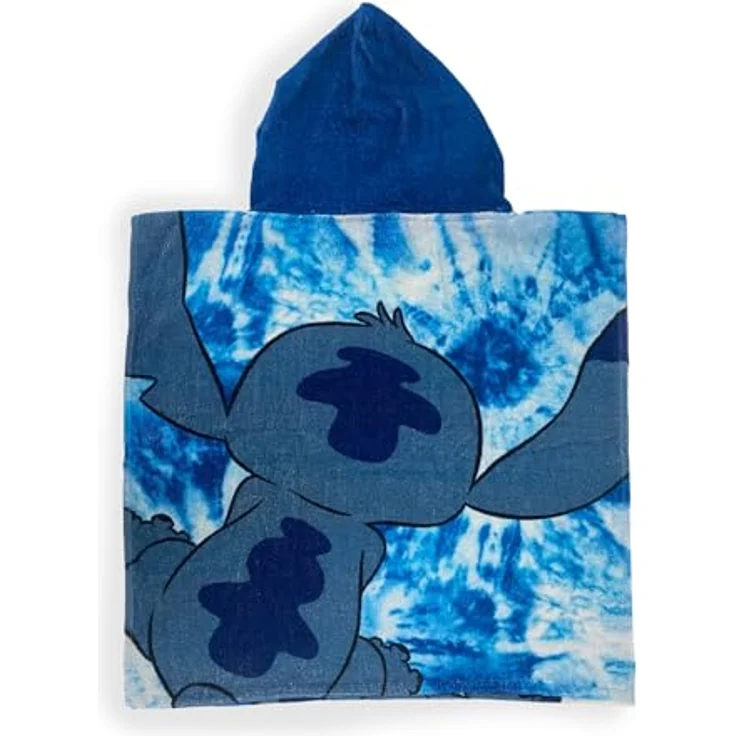 Lilo & Stitch Badeponcho Disney Lilo & Stitch Kapuzen-Badeponcho Bademantel für Kinder, 100% Baumwolle, 110 cm Höhe, 55 cm Breite, 320 g, blau – Bild 3