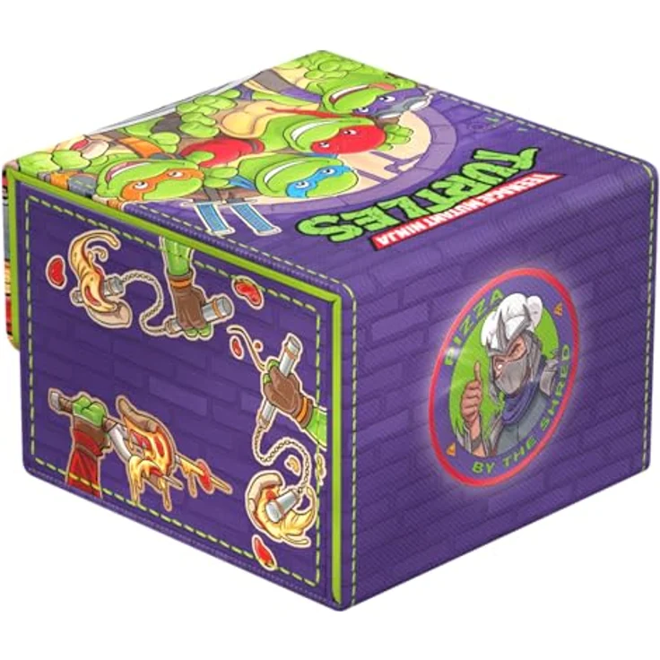 Ultimate Guard Sidewinder 133+ Xenoskin, Deckbox für Magic: The Gathering im Teenage Mutant Ninja Turtles Pizza Box Design, 133 Karten Kapazität, robustes Material – Bild 3