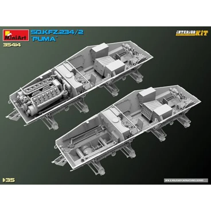 Other 1:35 Sd.Kfz.234/2 Puma Interior Kit, detailliertes Modellfahrzeug mit beweglichen Kettengliedern und mehreren Varianten – Bild 11