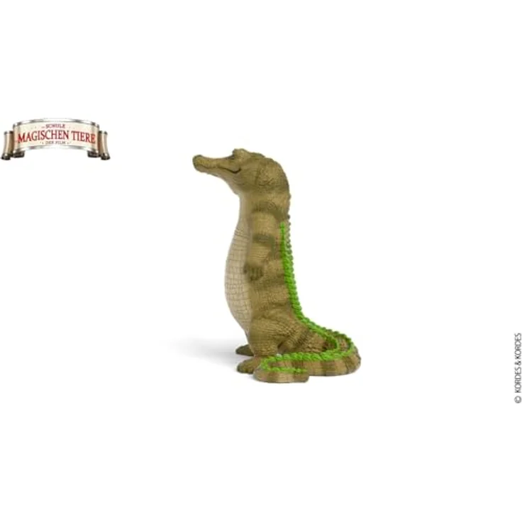 Schleich Rick das Krokodil, Figur aus Die Schule der magischen Tiere, ca. 7,6 x 5,8 x 8,2 cm, grün – Bild 3