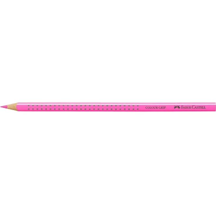 Faber-Castell Colour Grip Buntstift, Neon Pink, ergonomische Dreikantform, wasservermalbar, höchste Bruchsicherheit, für Rechts- und Linkshänder geeignet – Bild 2