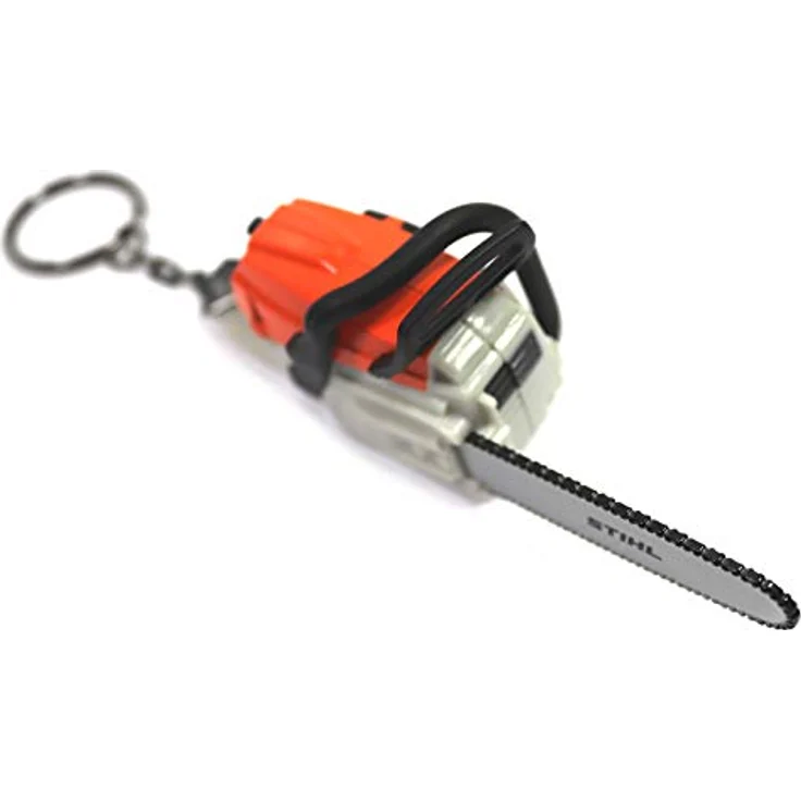 Stihl 04209600003 Schlüsselanhänger Kettensäge, inklusive Batterien, rot – Bild 3