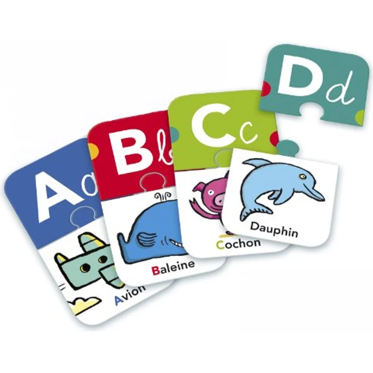 Nathan La Petite École 31404, Lernspielzeug zur Alphabetzuordnung für Kinder, farbig – Bild 3
