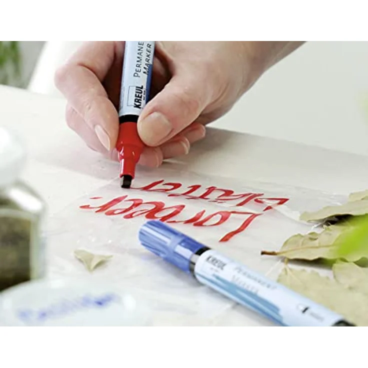 Kreul Permanentmarker gelb, medium Spitze, wasser- und wischfest – Bild 2