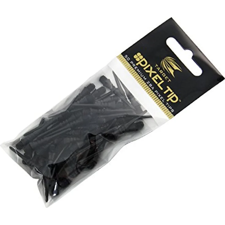 Target Darts Schwarze Pixel Softdart Spitzen - 50er-Pack, hochleistungsfähige Spitzen mit einzigartigem Pixelgriff für besseren Halt – Bild 3
