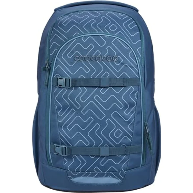Coocazoo Every „Blue Maze“, ergonomischer Schulrucksack, höhenverstellbar, 30 Liter, blau, mit Brustgurt & Hüftgurt, für ab der 3. Klasse – Bild 1