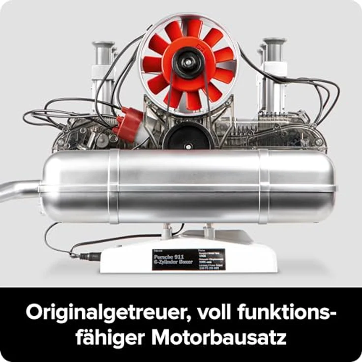 FRANZIS 67224 Bausatz, Funktionsmodell Ur-911er Boxermotor mit 290 beweglichen Einzelteilen, ab 14 Jahre – Bild 3