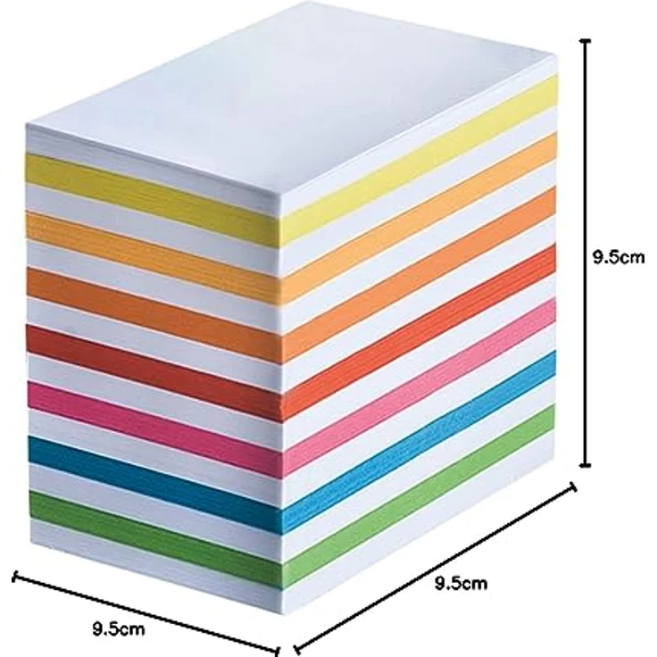 Wedo 270266916 Zettelbox (mit Stiftehalter, 9,5 x 9,5 cm) Kunststoff transparent gefüllt, circa 700 Blatt 5,5 x 9 cm) weiß – Bild 4