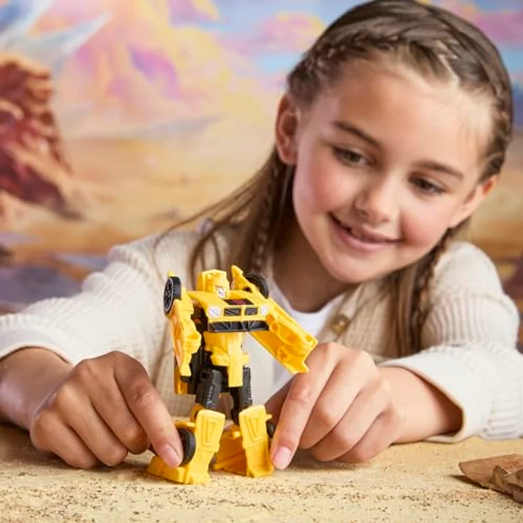HASBRO Transformers Cyberworld Bumblebee, 10 cm Armoured Cyber Changers Figur mit verwandelbarem Blaster, ab 6 Jahren geeignet – Bild 5