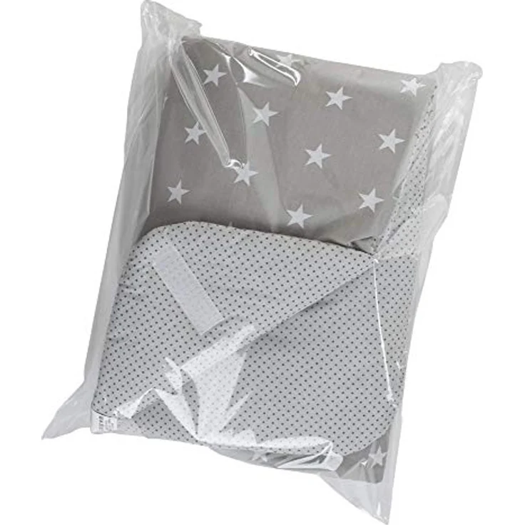 Steckkissen 100% Baumwolle 75x75cm Einschlagdecke Babyhörnchen doppelseitig weich ganzjährig multifunktional antiallergisch Babys Medi Partners (Tiere im Wald mit Grau Punkten) – Bild 5