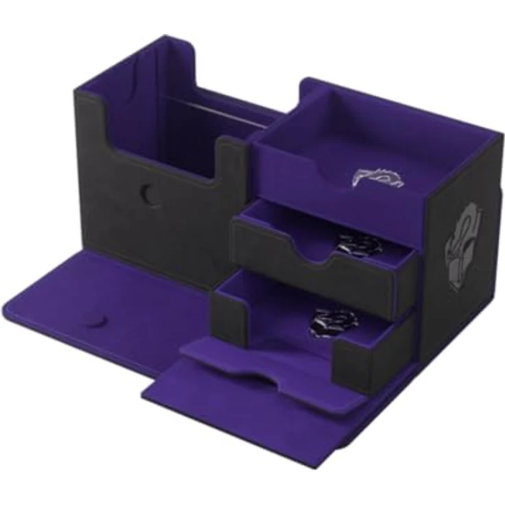 Gamegenic The Academic 133+ XL, Deckbox für Sammelkarten, schwarz/purpur, für über 133 Karten in Doppelhülle, vielseitig einsetzbar – Bild 3