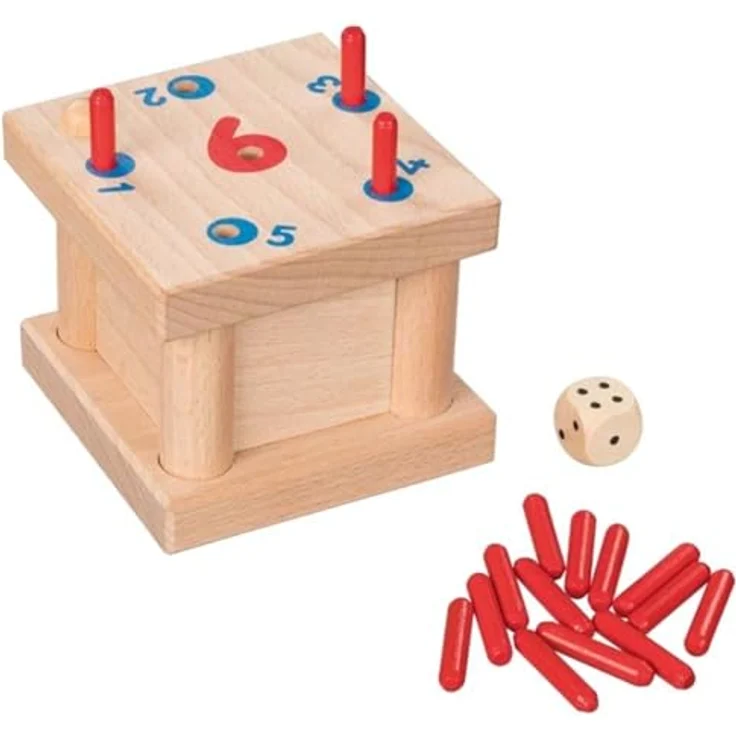 Goki 56799 Würfelspiel Die verflixte 6" Holz – Bild 2