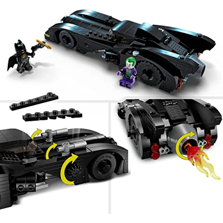 LEGO 76224 DC Batmobile: Batman verfolgt den Joker Set, Batmobil-Spielzeugauto von 1989 mit 2 Minifiguren, Automodell des Dark Knight mit Batarang, Superhelden-Geschenk für Kinder – Bild 3