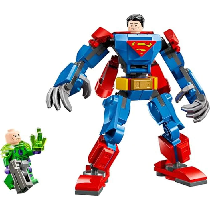 LEGO DC 76302 Superman Mech vs Lex Luthor, 120-teiliges Spielset für Kinder ab 6 Jahren mit beweglichem Superman Mech und Minifiguren – Bild 2