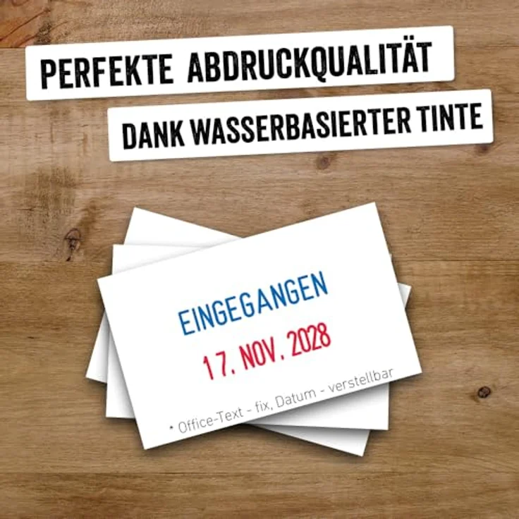 TRODAT Stempel Datumsstempel Printy 4850/L/ 3.8 mm Eingegangen, Selbstfärbend mit Lagertext, 2-farbig. – Bild 5