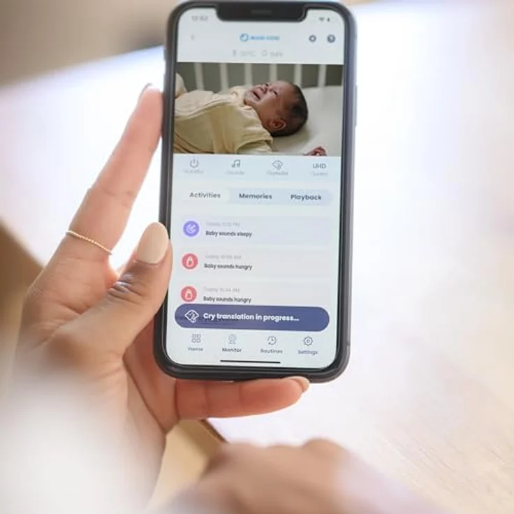 Maxi-Cosi MC See Baby Monitor Pro, Babyphone mit Kamera und Bewegungserkennung, 200 m Reichweite, einschließlich Schlaflieder und Temperaturüberwachung – Bild 11