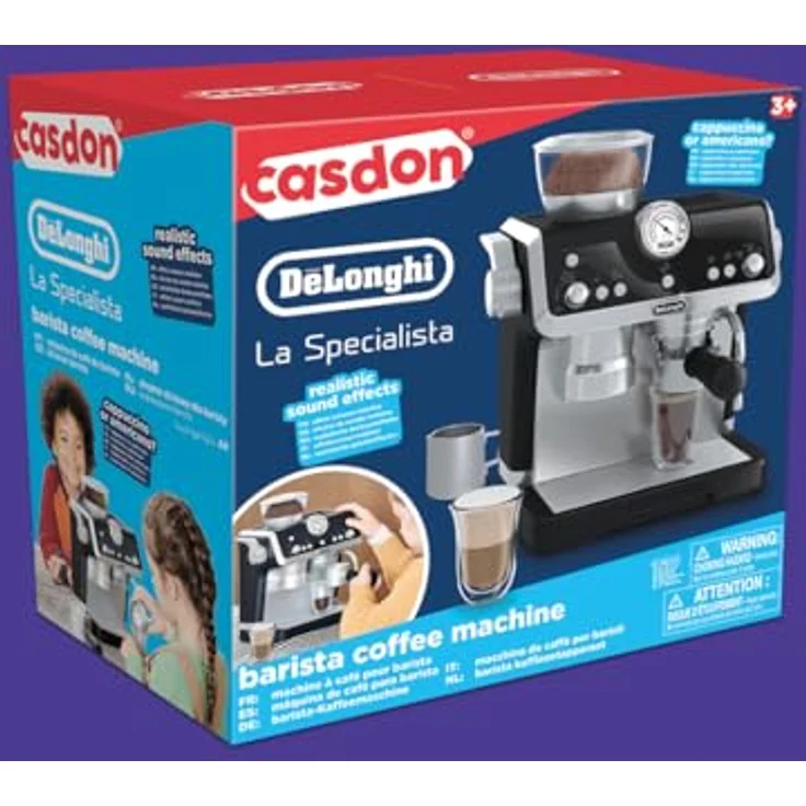 Casdon DeLonghi Barista Kaffeemaschine für Kinder, mit Soundeffekten und Zubehör, ab 3 Jahren – Bild 8