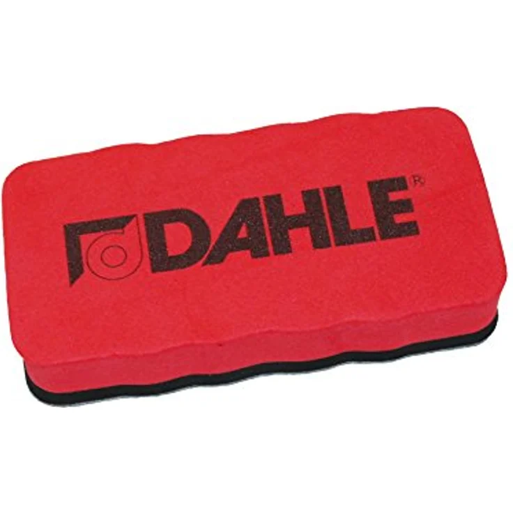 Dahle Whiteboard Schwamm (Magnetischer Wischer für Trockenreinigung auf vielen Oberflächen) rot – Bild 1