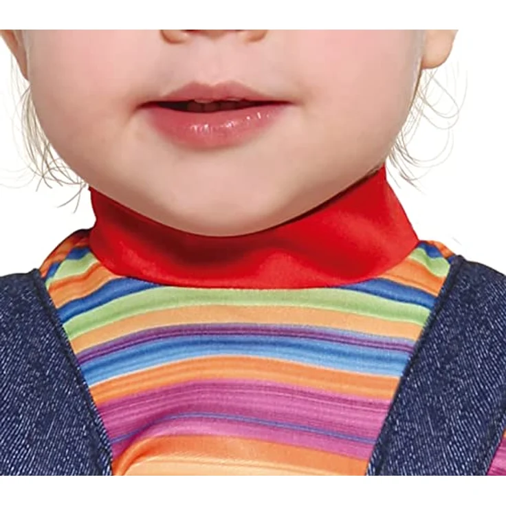 FIESTAS GUIRCA Teuflisches Chucky Babykostüm, T-Shirt und Overall für Babys 12-18 Monate, feuerhemmendes Polyester, bunt – Bild 3