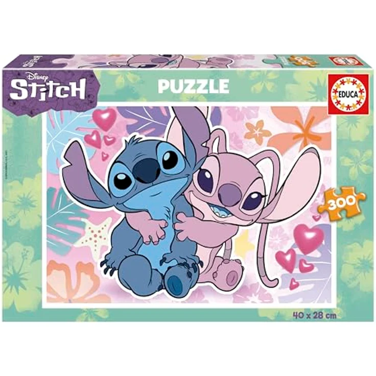 Educa KinderPuzzle 300 Teile | Disney Stitch, 40 x 28 cm, empfohlen für Kinder ab 8 Jahren – Bild 1