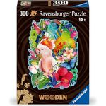 Ravensburger WOODEN Puzzle 12000760 - Exotische Vögel - 300 Teile Kontur-Holzpuzzle mit stabilen, individuellen Puzzleteilen und 25 kleinen Holzfiguren, nachhaltig und FSC-zertifiziert, für Erwachsene und Kinder ab 12 Jahren