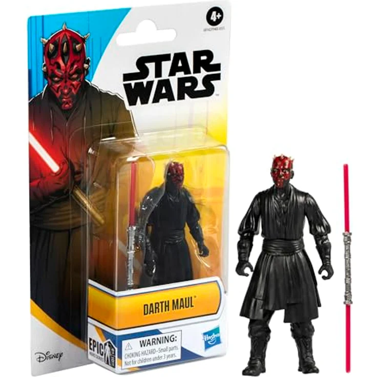 Star Wars Epic Hero Series Darth Maul Action-Figur (10 cm) mit Doppelklingen-Lichtschwert und mehreren Bewegungspunkten – Bild 3