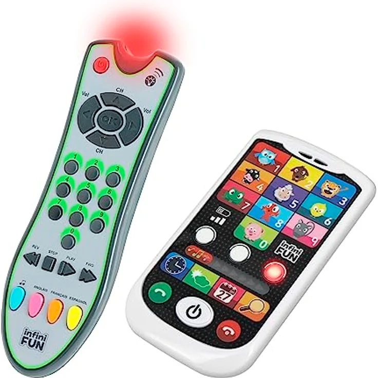 Natec I13931FR DISET INFINIFUN, Lernspielzeug mit dreisprachiger Fernbedienung für Kinder, interaktives Telefon zum Erlernen von Zahlen und Farben – Bild 3