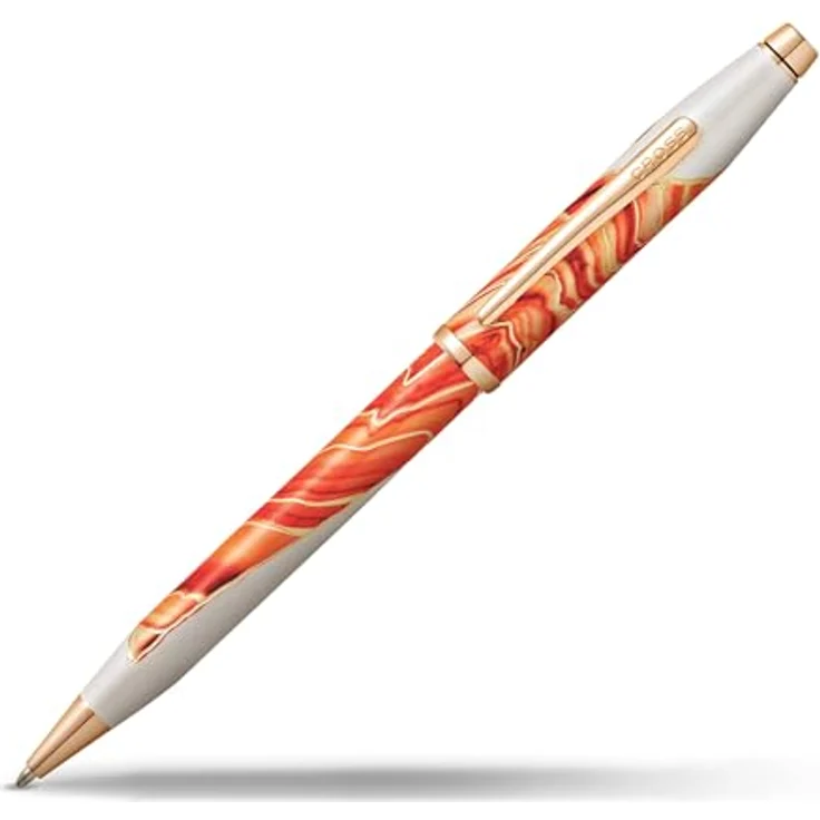 Cross Wanderlust Antelope Canyon, Drehkugelschreiber in Orange mit Rose Gold-Applikationen und Weiss-Lack, inklusive Geschenkbox – Bild 2