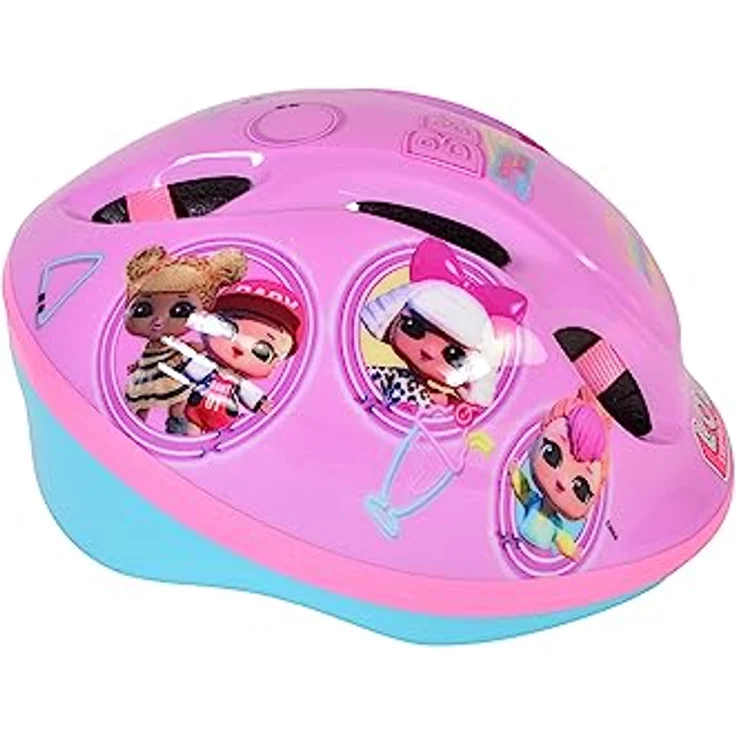Volare L.O.L. Surprise! Kinder Fahrrad-Helm Deluxe Gr. 52-56 cm, einstellbarer Kopfumfang, leichtgewichtig, Lizenzartikel – Bild 1