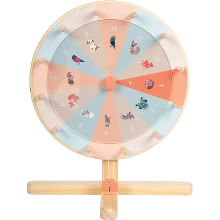 small foot Glücksrad-Gartenfreunde, Holzspielzeug mit beschreibbarer Acrylglasscheibe und austauschbaren Folienscheiben für Kindergeburtstage und Familienfeste – Bild 5