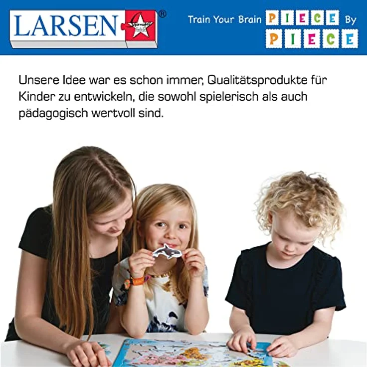Larsen Puzzles PG1, Kinder Rahmenpuzzle Racing Cars, 38 Teile, Lernspielzeug zur Förderung von Konzentration und Hand-Augen-Koordination, ab 3 Jahre – Bild 2