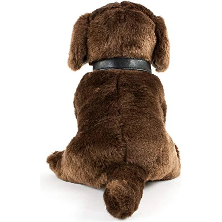 Teddys Rothenburg Kuscheltier Labrador mit Leine 30cm, schokobrauner kuschelweicher Plüsch – Bild 3