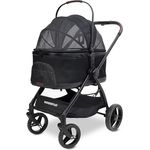 Wonderfold P3 Tier-Buggy Pet Stroller, Schwarz, Textil, 60x115x92 cm, für Haustiere unterwegs