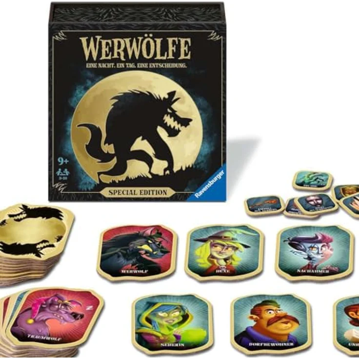 Ravensburger Werwölfe - Special Edition, Brettspiel mit beliebten Rollen aus Vollmondnacht, Morgengrauen und Vampirdämmerung – Bild 4