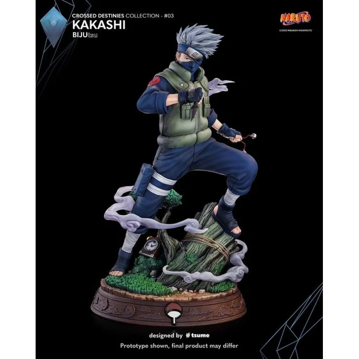 Tsume Naruto Kakashi Bijutsu Figur, detailgetreue Sammelfigur aus PVC und Polyresin, mehrfarbig, 45 cm hoch