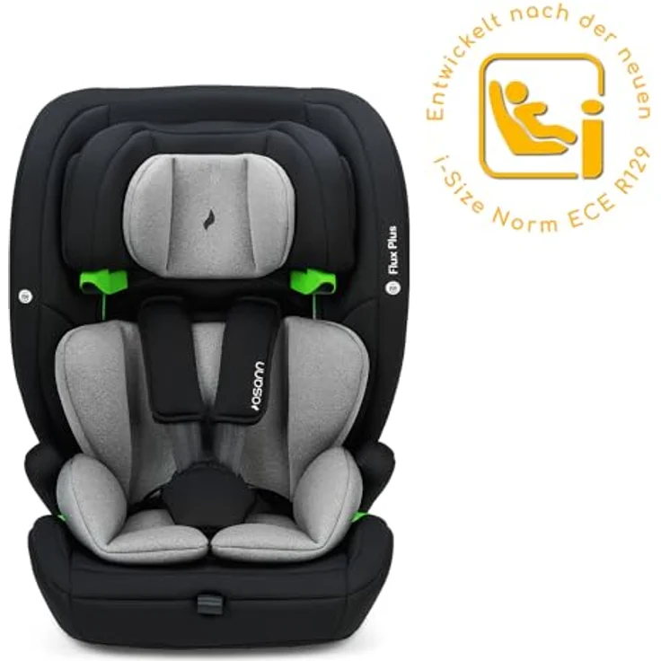 Osann Autokindersitz Osann Flux Plus i-Size, Kinderautositz (76-150 cm), ab: Geburt, 14-fach höhenverstellbare Kopfstütze, automatisch mitwachsendes Gurtsystem, ergonomisch geformte Sitzfläche, erhöhter Seitenaufprallschutz, Magnethalterungen, verschiedene Farben – Bild 4