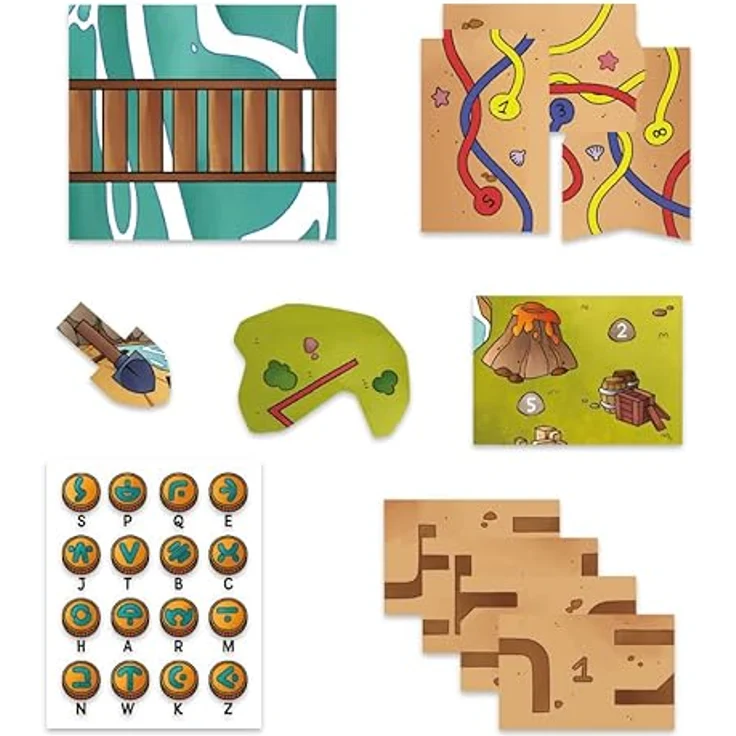 Clementoni Galileo Escape Game Junior - Die Insel der Piraten - Brettspiel für Kinder ab 6 Jahre - Gesellschaftsspiel & Familienspiel, 11.2 x 15.6 x 3.2 – Bild 3