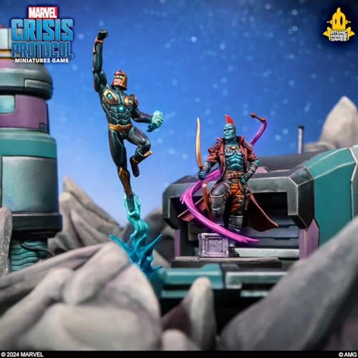 Atomic Mass Games AMGD2131 - Marvel: Crisis Protocol Yondu & Nova Character Pack, spielbare Miniaturfiguren für das Tabletop-Spiel – Bild 5