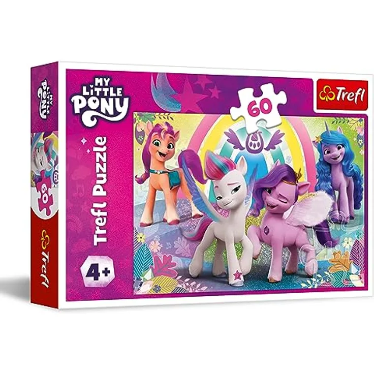 Trefl Puzzle 60 - My Little Pony, 60 Teile mit buntem Motiv aus "A New Generation", 330 x 220 mm