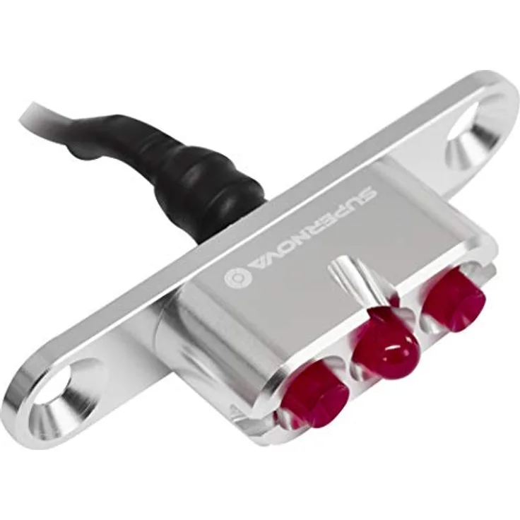 SUPER NOVA Unisex – Erwachsene E3 Tail Light 2 Rücklicht, Silver, One Size